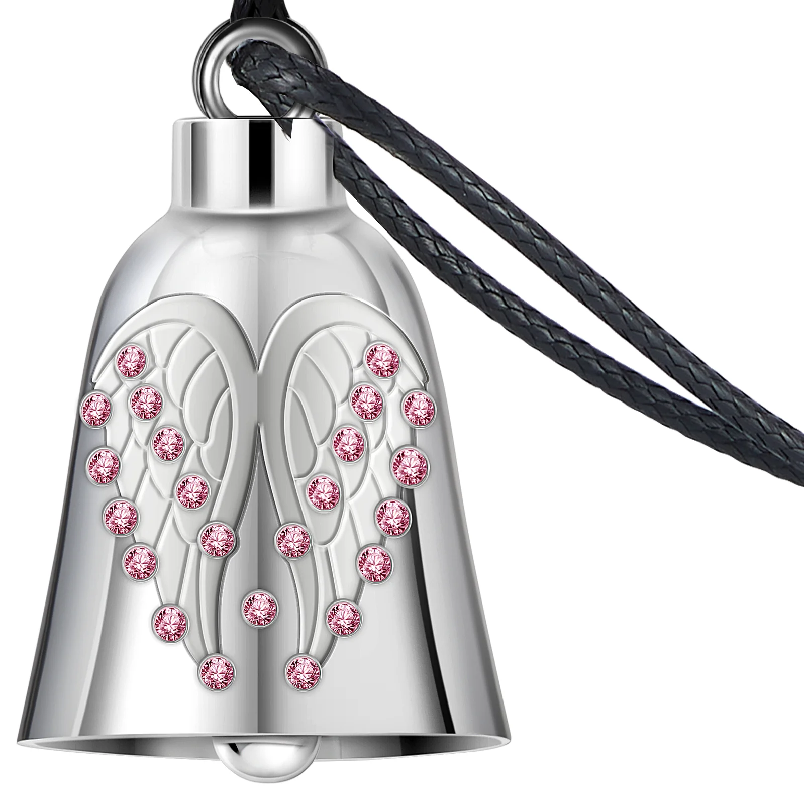 

Crystal Swings Motorcycle Bell Guardian Angel for Biker Rider Men Women, Ride Riding Accessories Drive Away Gremlins Road Demon