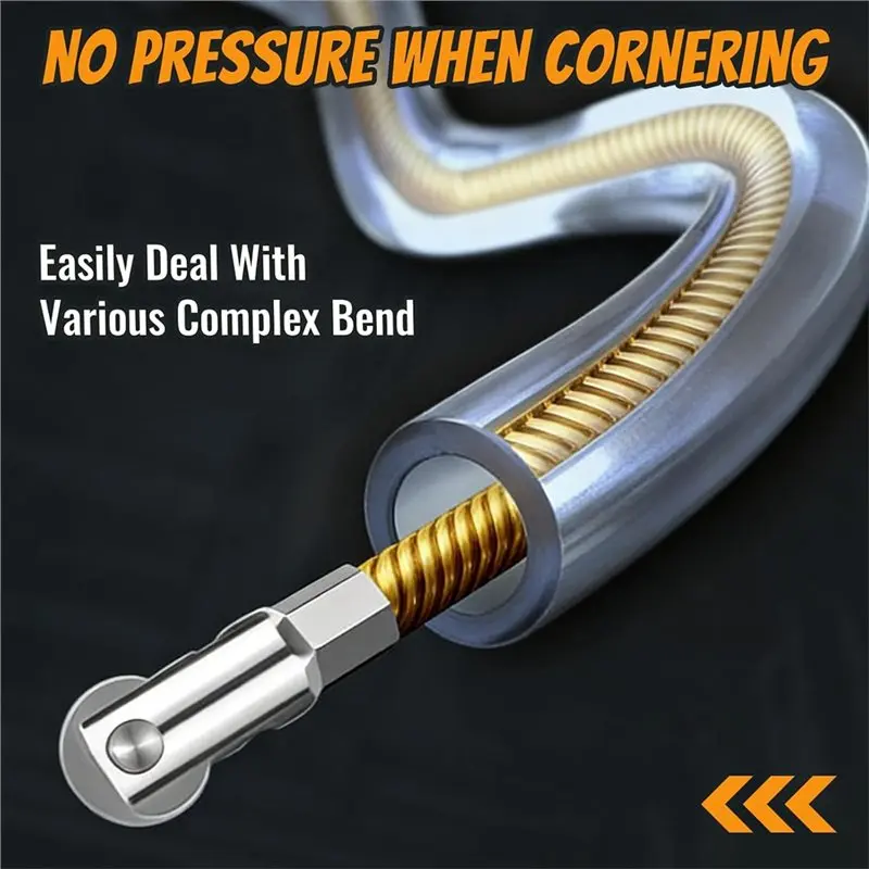 PORK-Electrical Wire Snake Fish Tape 16.4Ft Wire Puller Pulley Head Spring,Heavy Duty For Running Wall Wire Cable