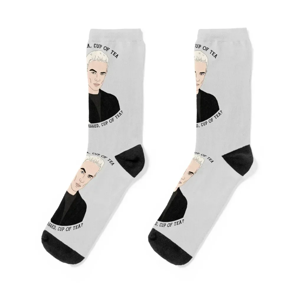 Spike Tea Quote BTVS Socks sheer crazy new in's anti-slip Designer Man Socks Women's