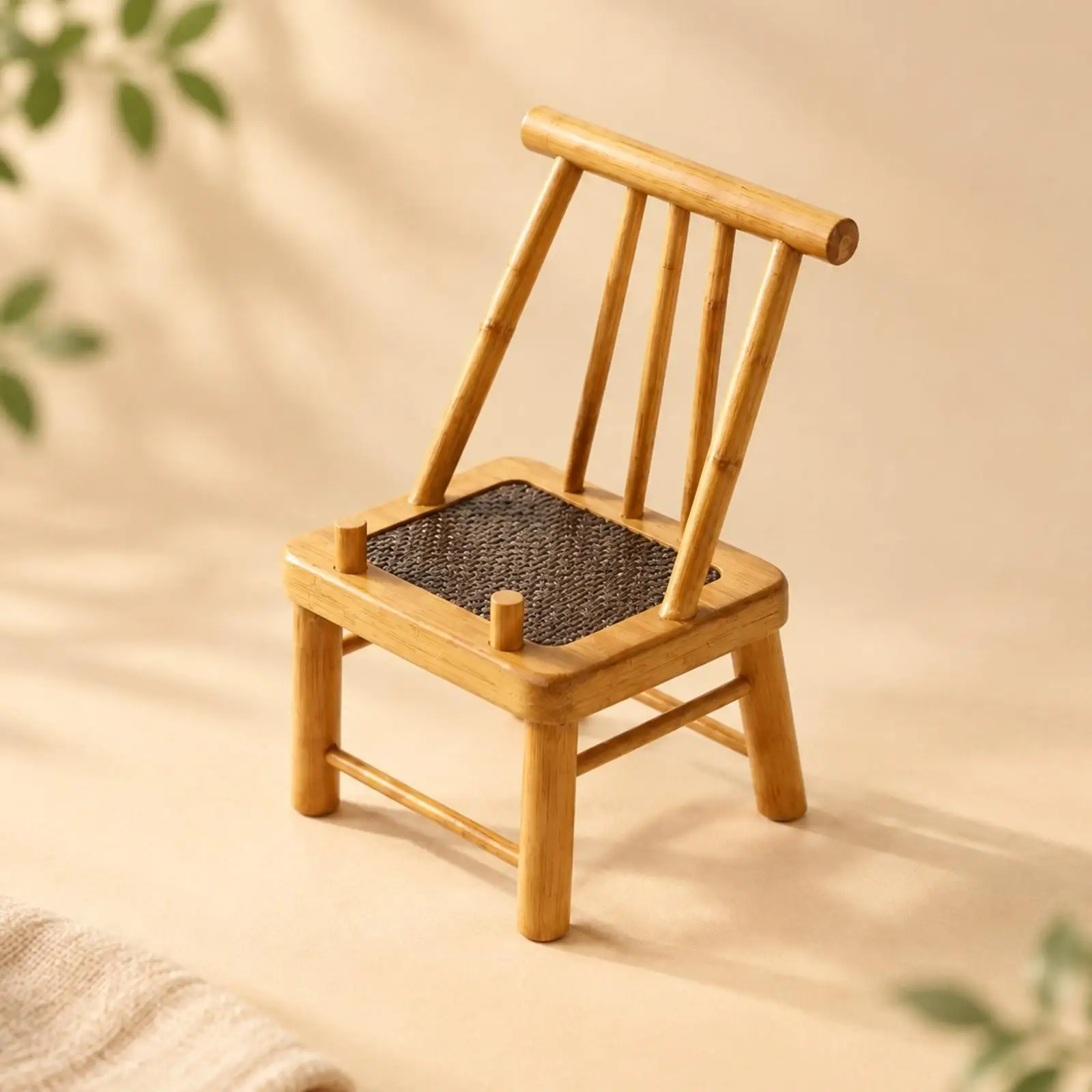 Smooth Bamboo Cell Phone Stand for Comfortable Video Watching and Cultural Room Accent