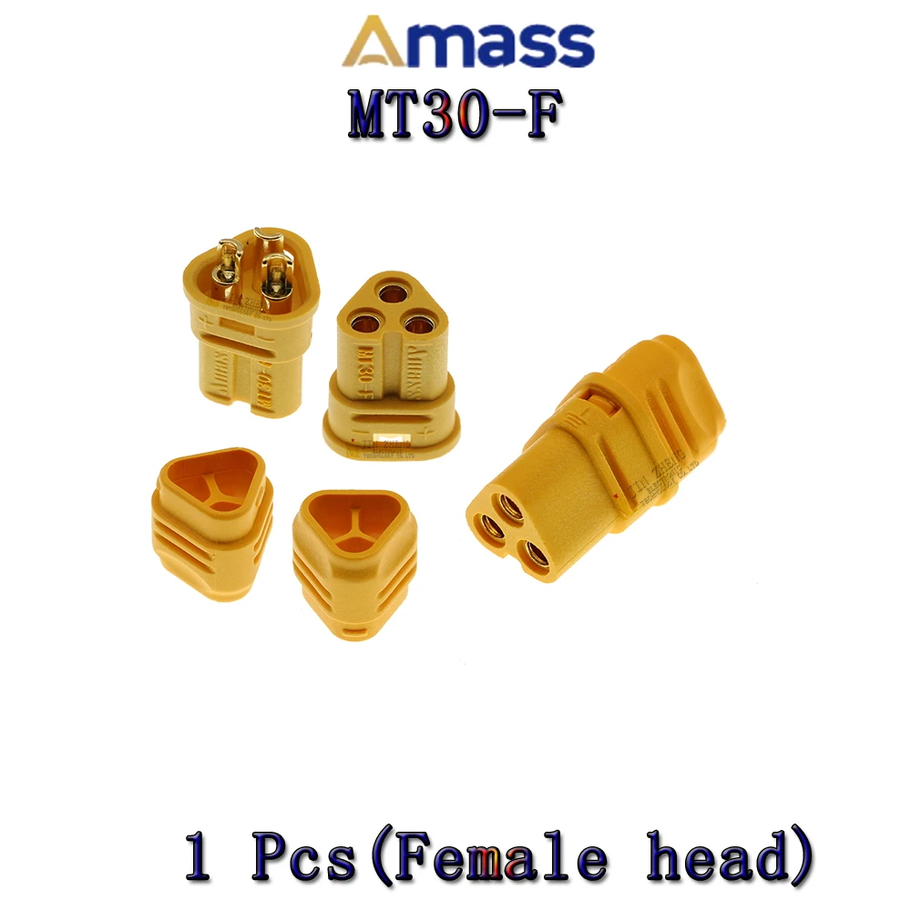 1 개/몫 Amass MT30-F/M T 모델 비행기 플러그 배터리 커넥터 세트 남성 여성 골드 도금 바나나 플러그 RC 부품에 대 한