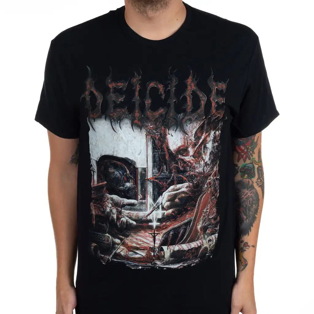 Hot Deicide Graphic Cotton Band Shirt Unisex Summer Short Sleeve Fashion Brand Tee Luxury Casual Vintage Tees