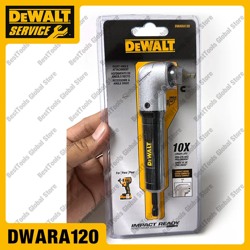 DEWALT IMPACT READY MAXFIT Right Angle Magnetic Attachment Compatible with Any 1/4