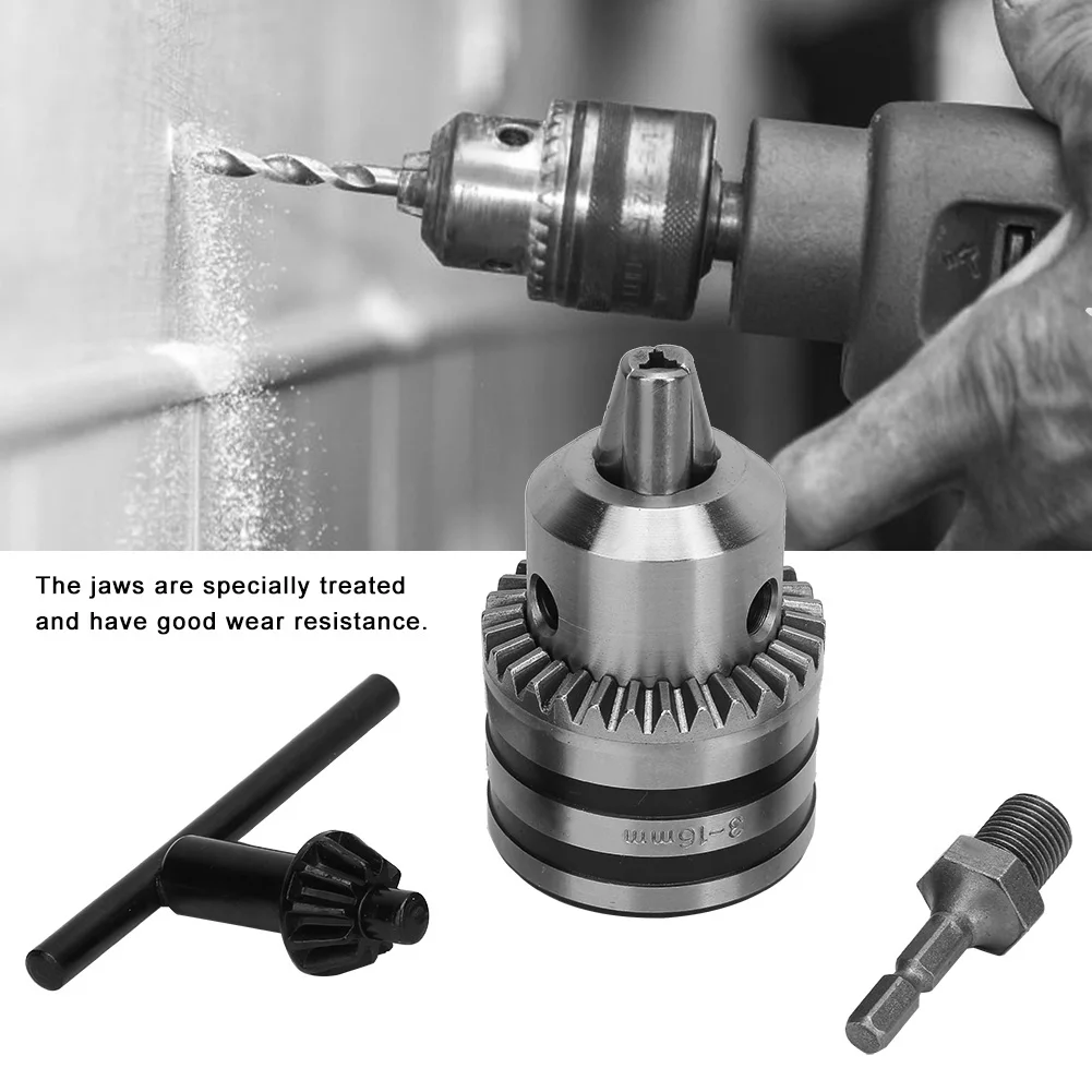 

Легкие сверлильные патроны с шлицевым креплением, 3.0–16 мм, набор адаптеров для сверлильных патронов 1/2–20 UNF, сверлильные патроны с шестигранным адаптером