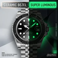 PAGANI DESIGN Men's Diving Automatic Watch Luxury Sapphire Stainless Steel 100M Waterproof Classic Diving Mechanical Watch photo 3