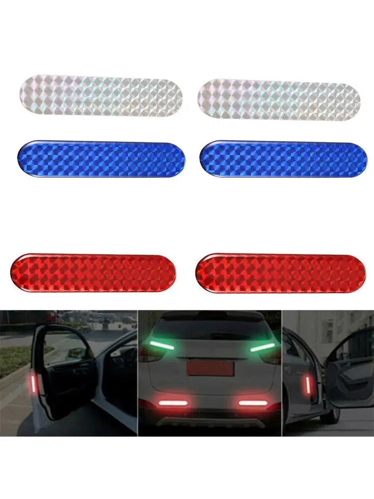 AliExpress Blue/White/Red Car Reflective Sticker Car Door Safety Warning Mark Reflector Tape Strips Auto Motorcycle Bike Reflector Stickers