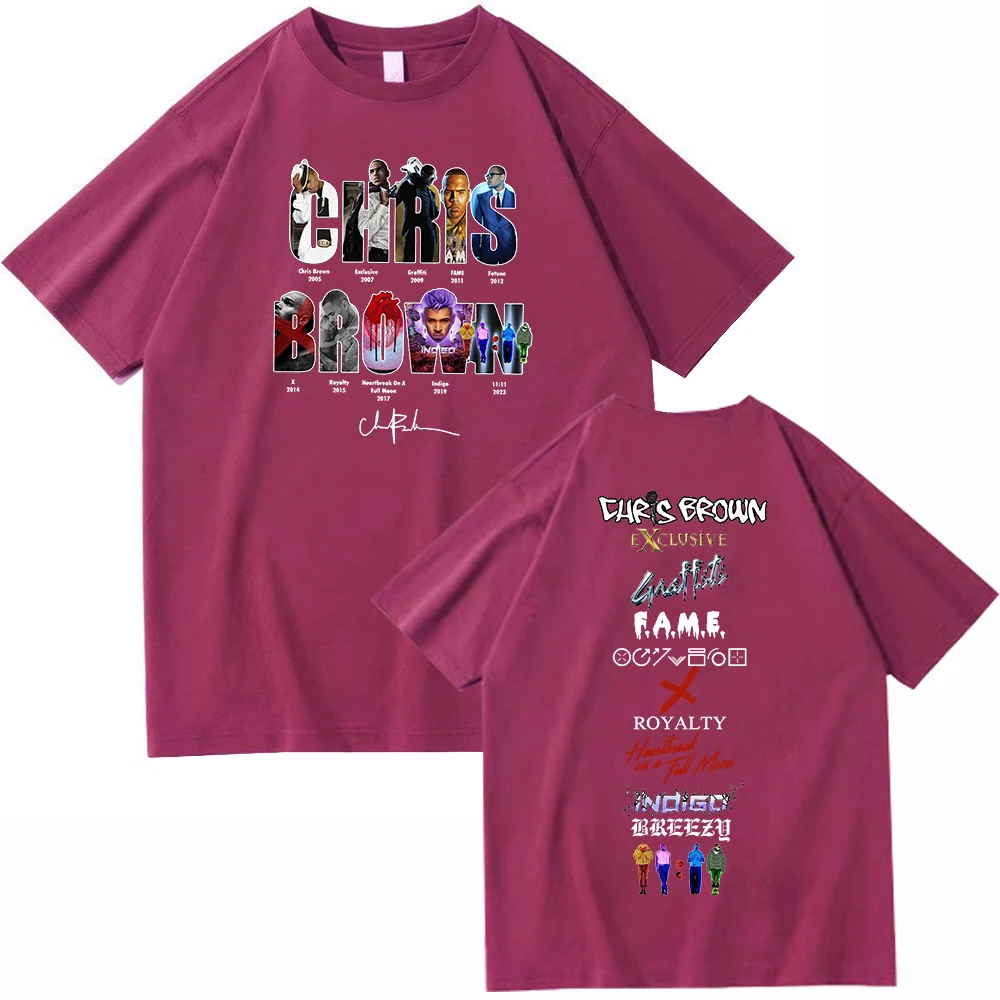 Chris Brown 11 11 Tour 2024 Summer T-Shirts Unisex Harajuku O-Neck Short Sleeve Shirts Music