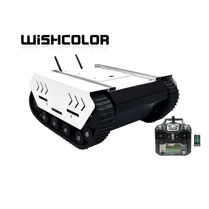 Wishcolor TR600 Mini White Tank Chassis Robot Chassis Open Source Development Platform (Chassis with Motors)