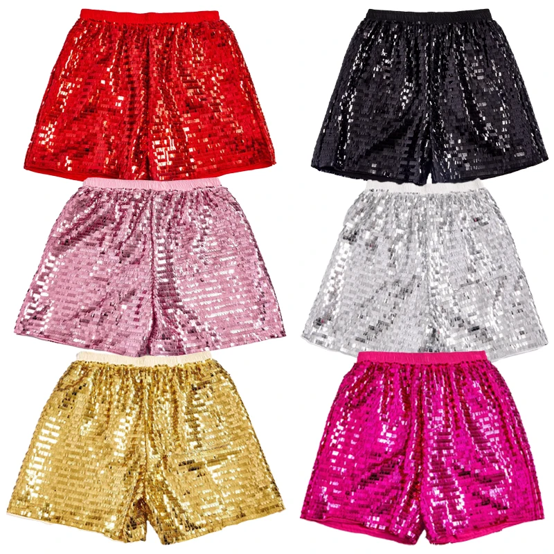 

2026 Summer Sequin Shorts for Men,Multi-Color Versatile Elastic Waist Loose Fit Street Style Cool &Trendy Men's Sequined Short