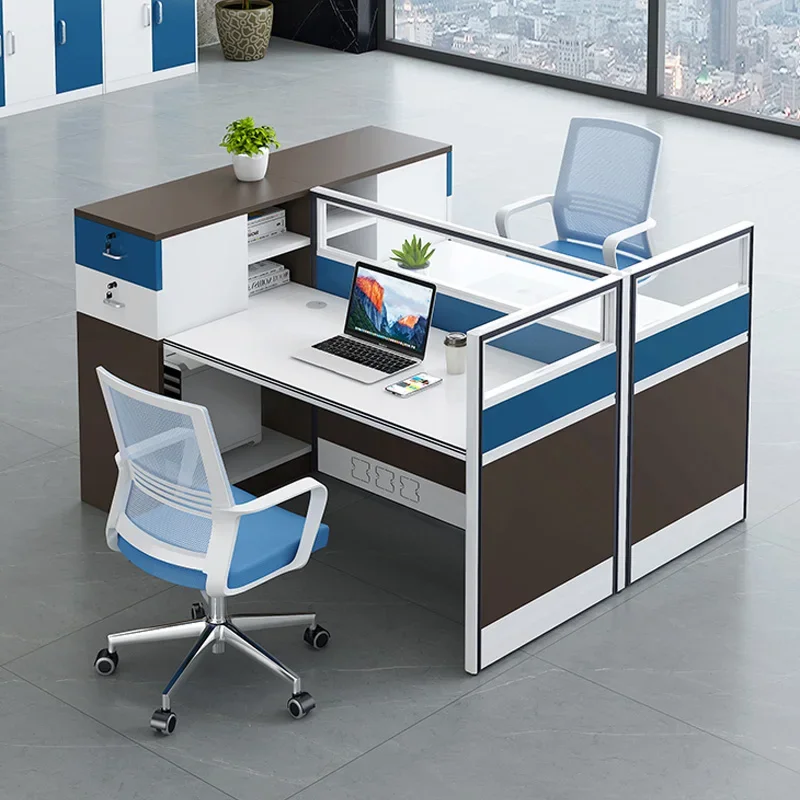 2026 Staff Desk Filing Cabinet Office Furniture Commercial Modular Partition Computer Table and Chair Office Desk Cubicle Workst