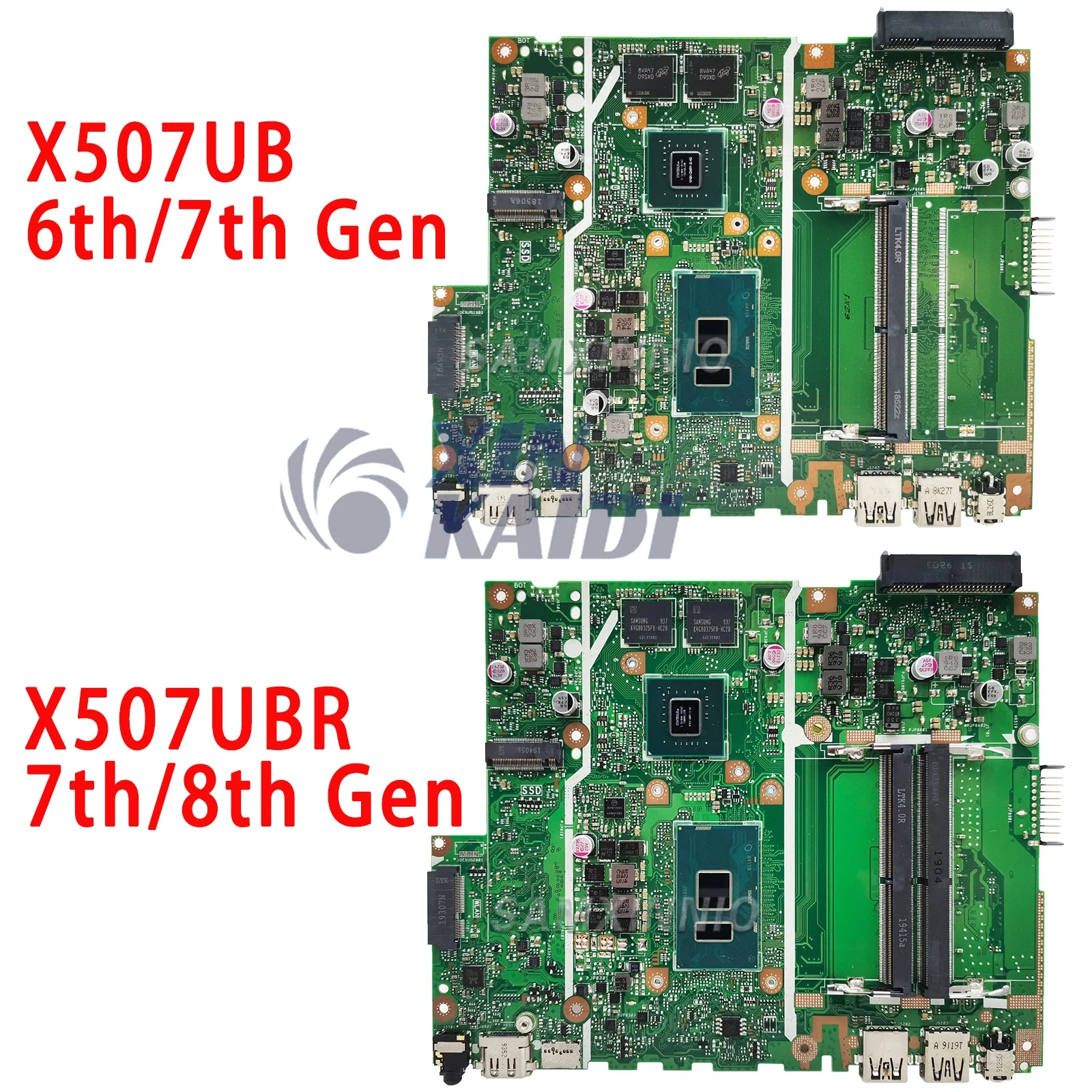 Imagem -02 - Placa-mãe para Laptop para Asus Mainboard X507ubr X507ub X507ufr X507uar Y5000ub I7-i5-i3 6th 7th 8th Gen 100 de Trabalho