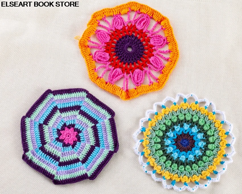 Mandala Crochet art fancy cushion table mat manuale Crochet tutorial book