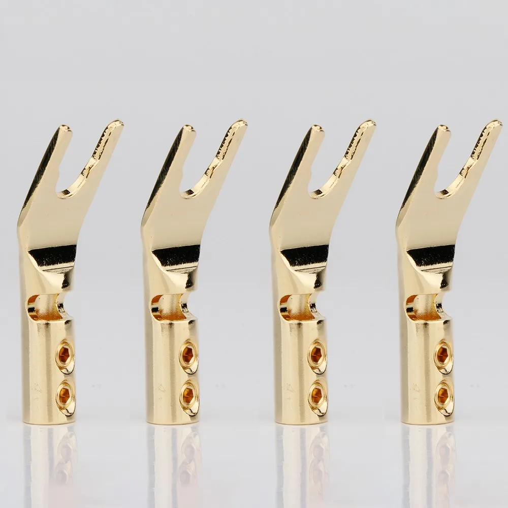 SY1525ปลั๊กพรีฟรีแอร์ปลายสูงปลั๊กทองแดงชุบทองหัวตัวเชื่อมสายไฟล็อคสกรูไฮไฟพร้อมช่องระบายความร้อน