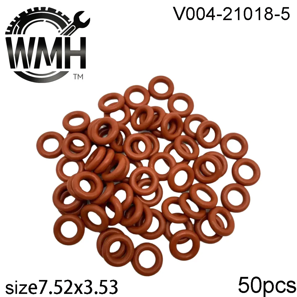 50 Stück Auto-Zubehör Universelles Kraftstoffeinspritzer-Reparaturset Gummi-O-Ring 21018-5 Größe 7,52x3,53