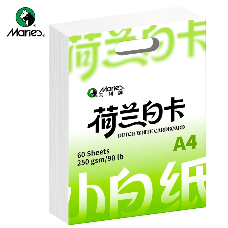 

Marie's 60 Sheets White Cardstock,8.26x11.69"In 250gsm/90lb Heavy Thick Card Stock Papers for Marker,Pencil,Acrylic,Weddings,DIY