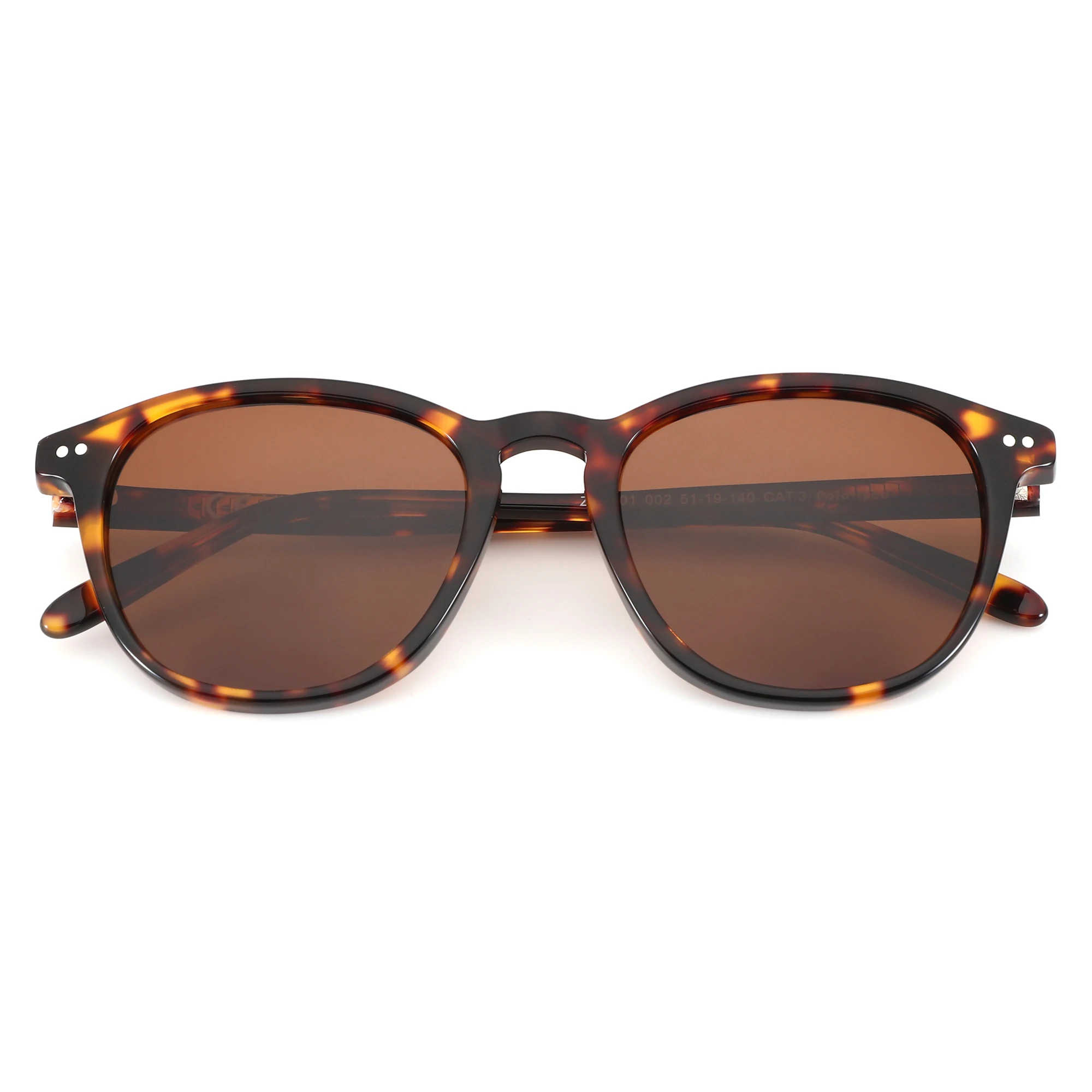 ZENOTTIC 2025, modische, quadratische, polarisierte Sonnenbrille, handgefertigte Acetat-Sonnenbrille mit Federbein, modischer runder Schirm für Männer und Frauen – Detail 15