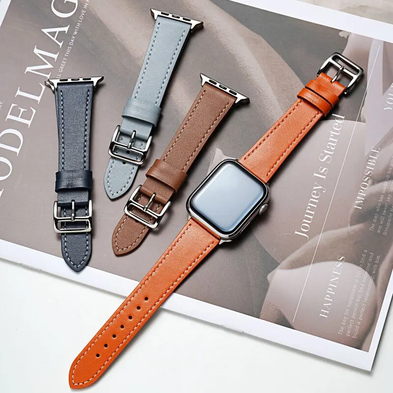 Sportliche Leder-Uhrenarmbänder für Apple Watch 11 10 Ultra2-3 49mm 42mm-46mm 40-41mm 44mm 45mm Armband iWatch Serie 9 8 7 6 5 4 SE