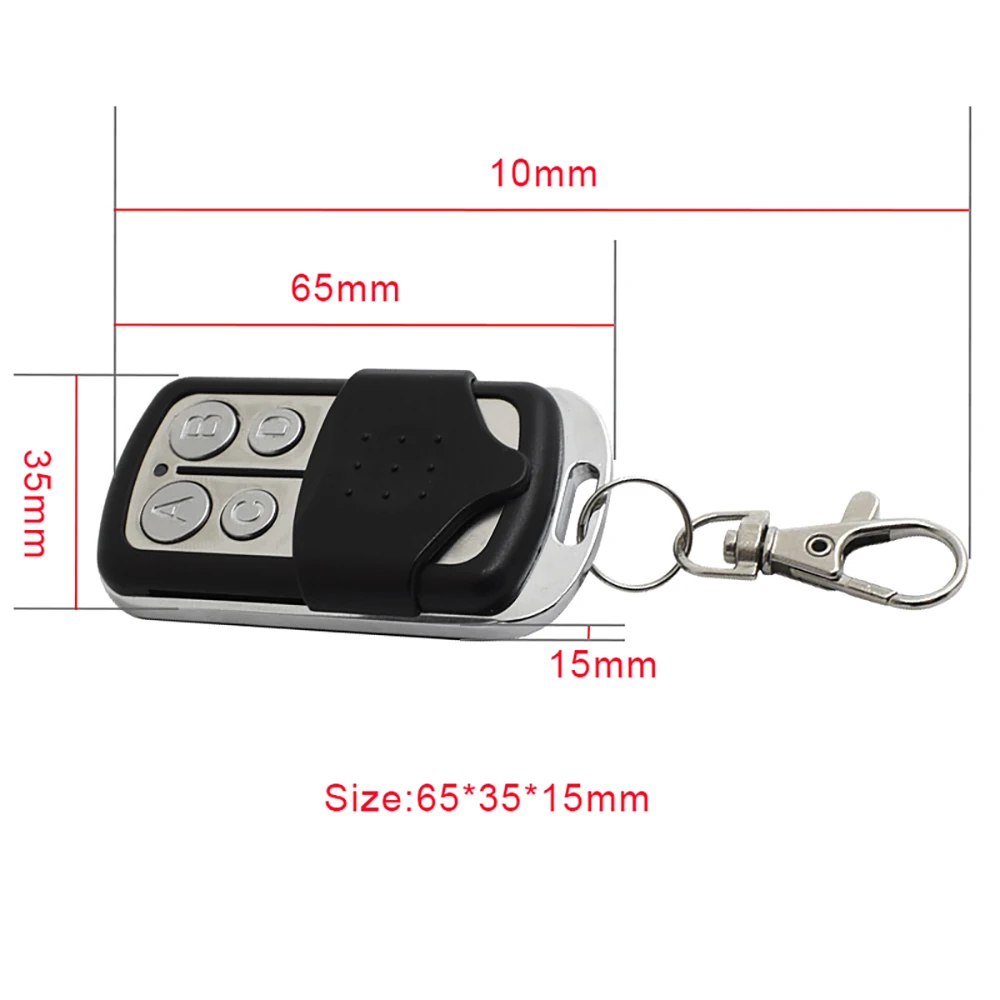 Self Copy 433MHz Remote Control Gate Garage Opener Clone Fixed Learning Code Duplicator Universal Keychain Barrier PT2262 EV1527