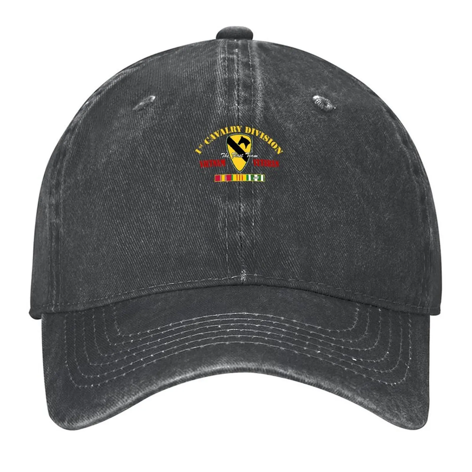 

1st Cavalry Division Vietnam Veteran The First Team Veteran Baseball Cap funny hat Rave fun hats For Girls Men's
