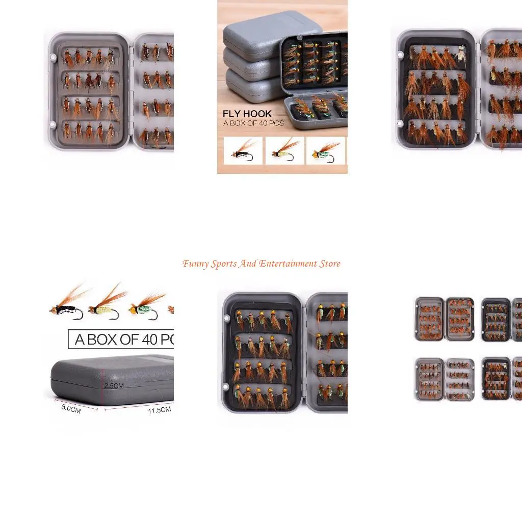 

C4DE Fly Fishing Lures with Fly Fishing Box Fly Fishing Assortment Fishing Set