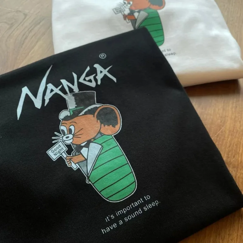 

Oversized Nanga FIT T Shirt Men Women 1:1 High Quality Casual Pure Cotton Cartoon Print T-shirt Top Tees