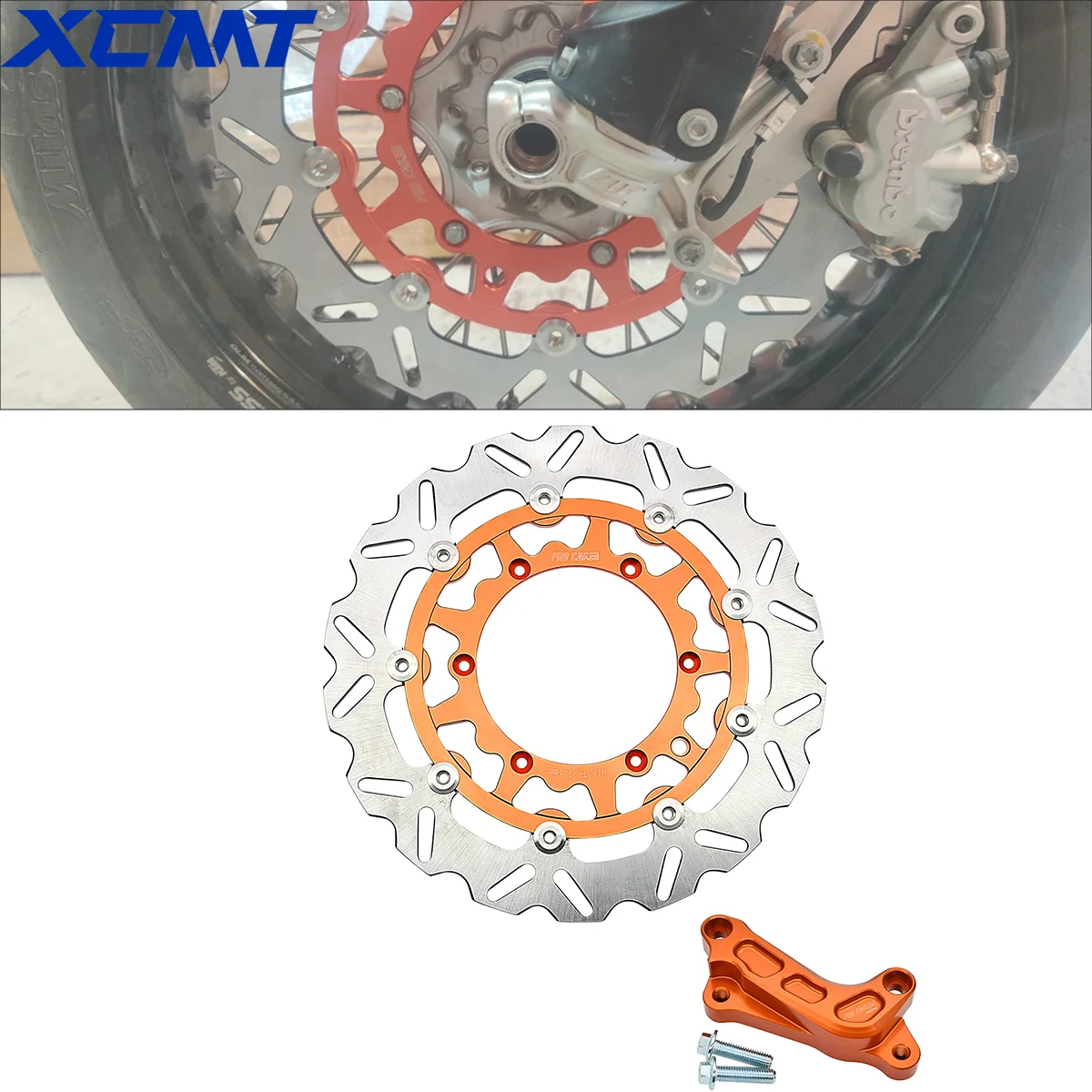 

Motorcycle 320MM Front Floating Brake Disc Rotor Adaptor For KTM 125 250 300 350 450 XC XCF XCW SX SXF EXC EXCF TPI Six Days