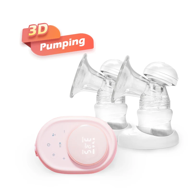 

Factory Wholesale Hot Sale 3d Pumping Portable Breastfeeding Pump 3 Size Flanges Double Side Electric Breast Pump