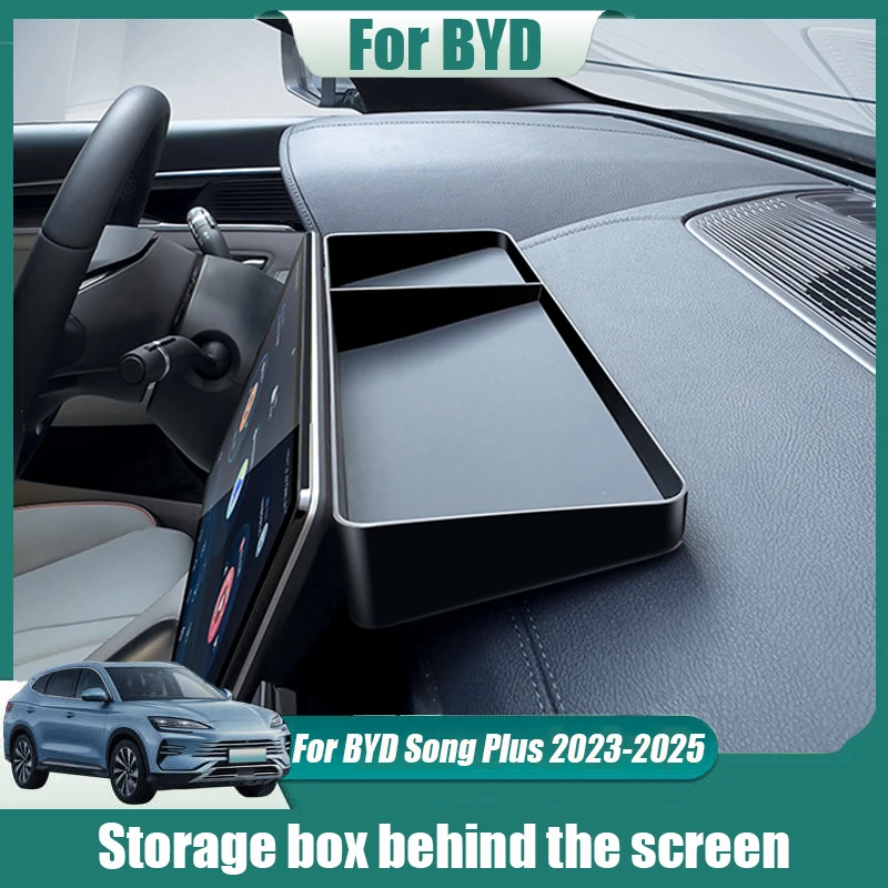 For BYD Song Plus 2023 2024 2025 Storage box behind navigation screen on the dashboard Automotive interior modification