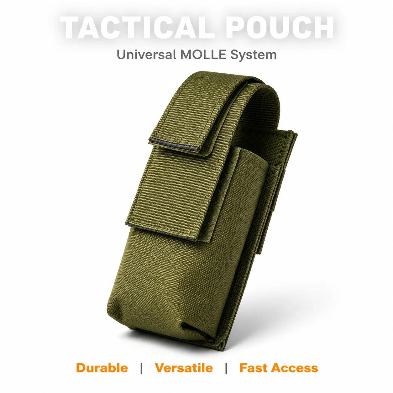 

Tactical Magazine Pouch 9mm Molle Flashlight Knife Holster Open Top Bag for Glock M1911 92F Outdoor Hunting