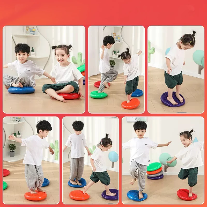 ألعاب مونتيسوري للأطفال بأحجار متدرجة ، وسادة قابلة للنفخ ، التكامل الحسي ، التدريب عن طريق اللمس ، الاستشعار ، الحفلات ، الألعاب الداخلية