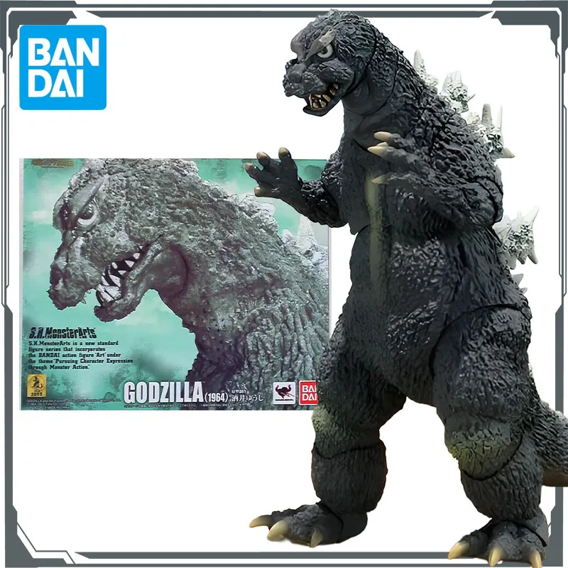 

Bandai Original S.H.MonsterArts Godzilla 1964 Anime Action Figures Toys for Boys Christmas Gift Collectible Model Ornaments