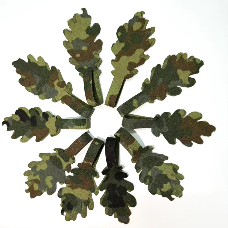 15 stks/set Paintball Airsoft 3D helm cover camouflage bladeren Ghilliekostuum Materiaal Tactische Outdoor Game DIY MC MCAP MCTP Camo