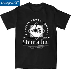 Final Fantasy 7 Shinra Inc Crest T-Shirt For Men Women Cotton Tops Vintage Crewneck Short Sleeve