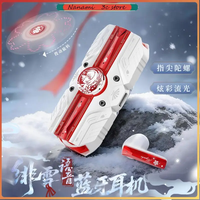 anime-feixue-liuguang-earphones-bluetooth-60-stress-relief-rotatable-design-abs-material-wireless-semi-in-ear-bluetooth-earbuds