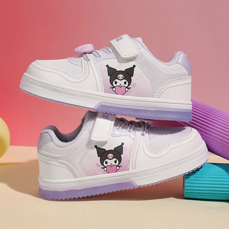 

Новая детская милая повседневная обувь Kuromi с героями мультфильмов, мягкая спортивная обувь в подарок, размер ЕС 26-35