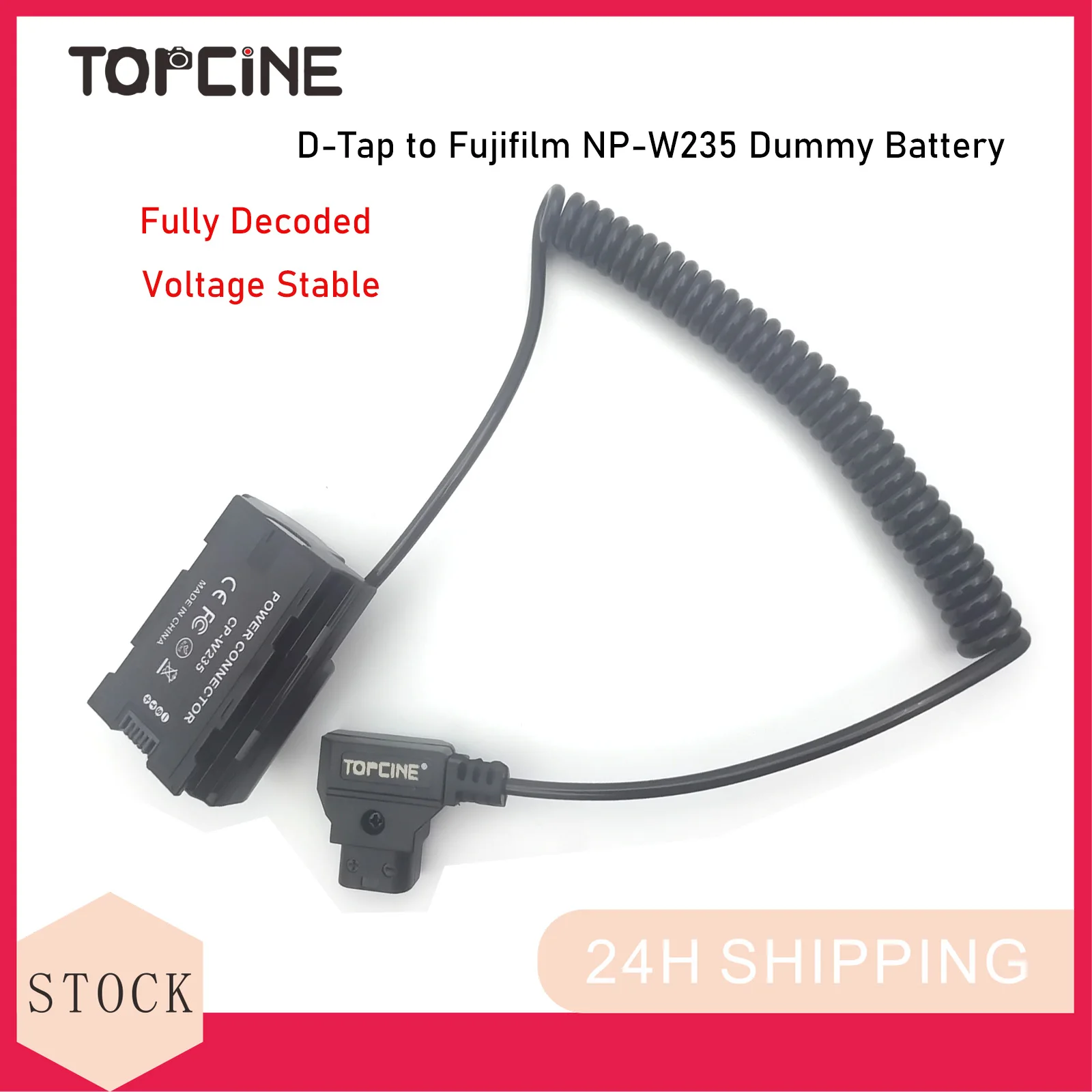 

Topcine D-Tap to NP-W235 Dummy Battery Ptap Camera Power Adapter Compatible for Fujifilm GFX 50S II / 50SII 100S X-H2S