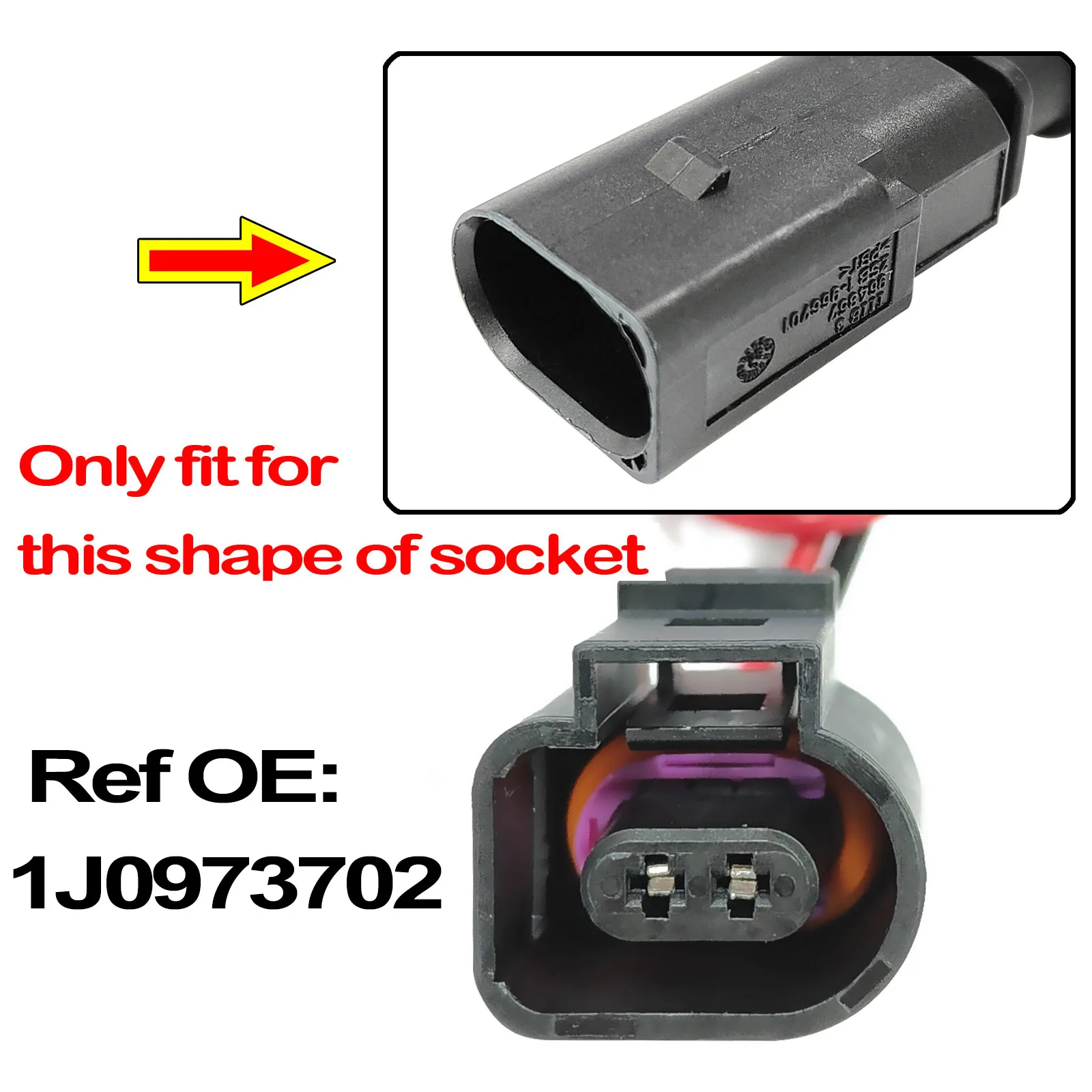 Brake Pad Wear Connector Plug Pigtail For VW Bora Caddy Passat CC Eos Golf Jetta Polo Sharan Tiguan Touran Transporter 1J0973702