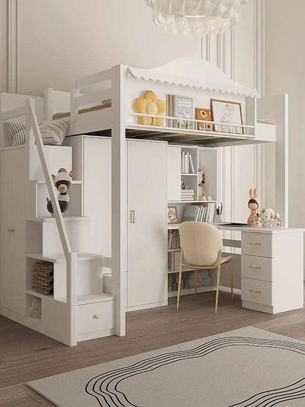 

Get on the bed, get off the desk, multi-functional combination, integrated children's high and low small apartment