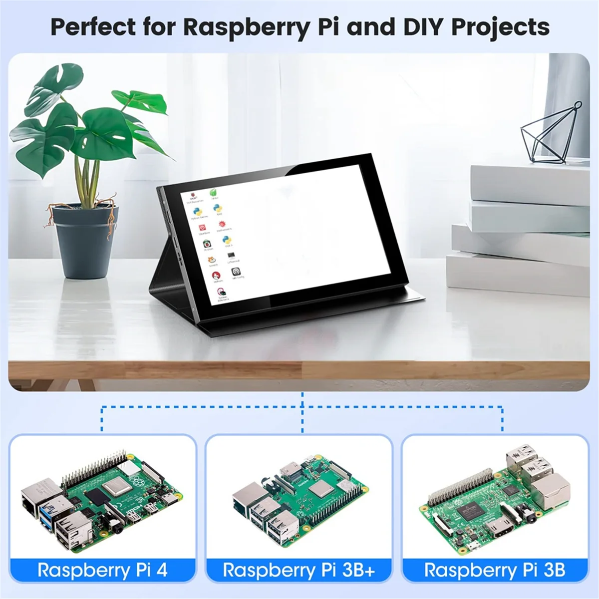 New Tech 7 Inch IPS Mini -Compatible Universal Touch Screen with Case for 5 4 PC Display Game Console
