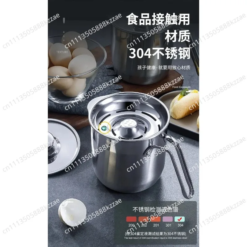 Stainless Steel Milk Pot With Lid Small Saucepan Single Handle Mini Cooking Pot For Milk Coffee Baby Food