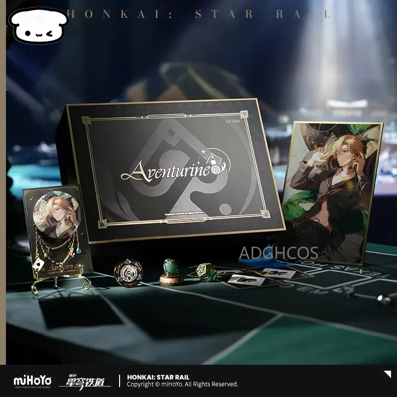 

Оригинальный коллекционный набор Honkai: Star Rail: значок, цепочка, кубики, шикиши с Авентурином — изысканные аксессуары для косплея и игр, подарок для фанатов.