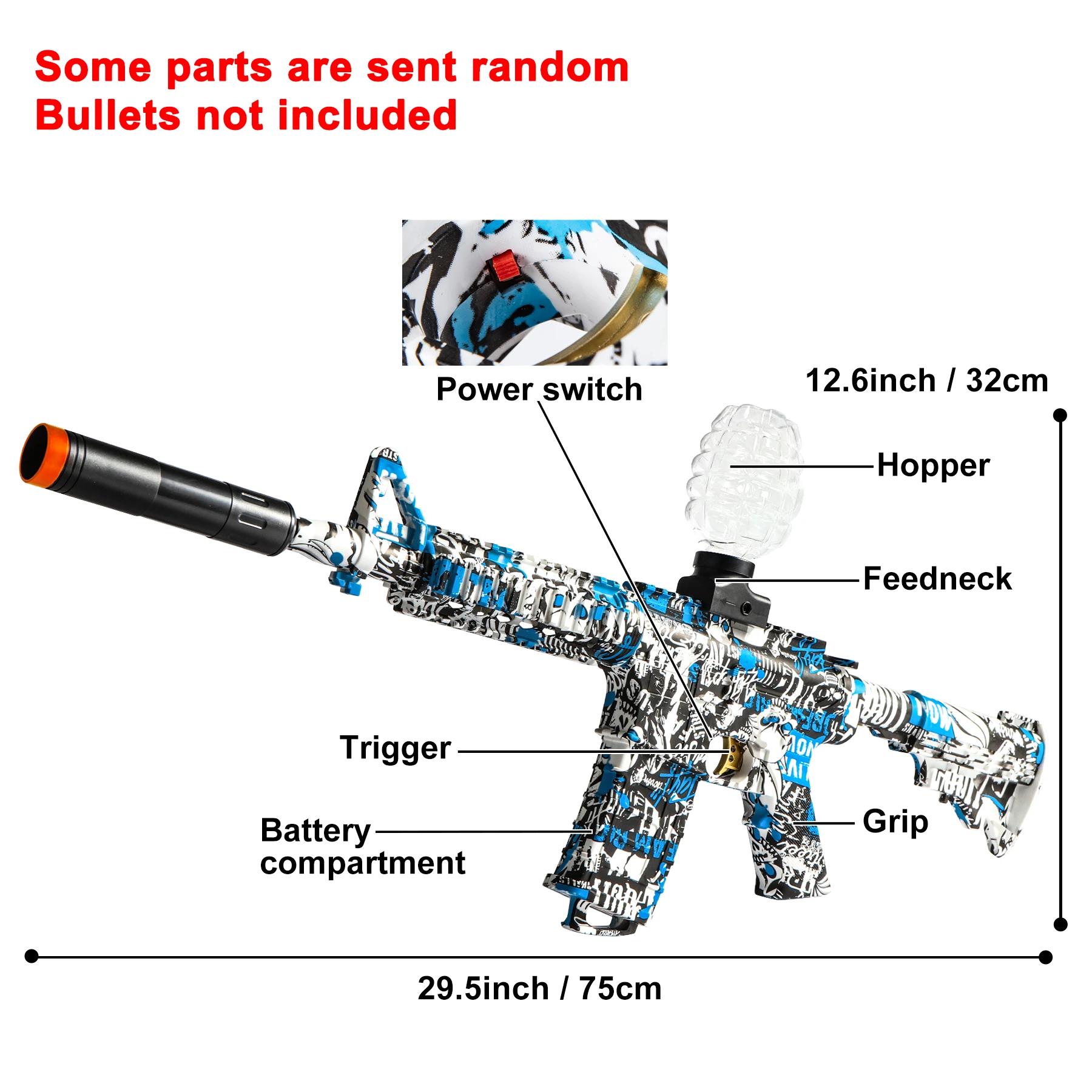 M4A1 電動ウォーターブラスターおもちゃの銃、高精度射撃おもちゃ、充電式で使いやすい、夏の屋外プールに最適/