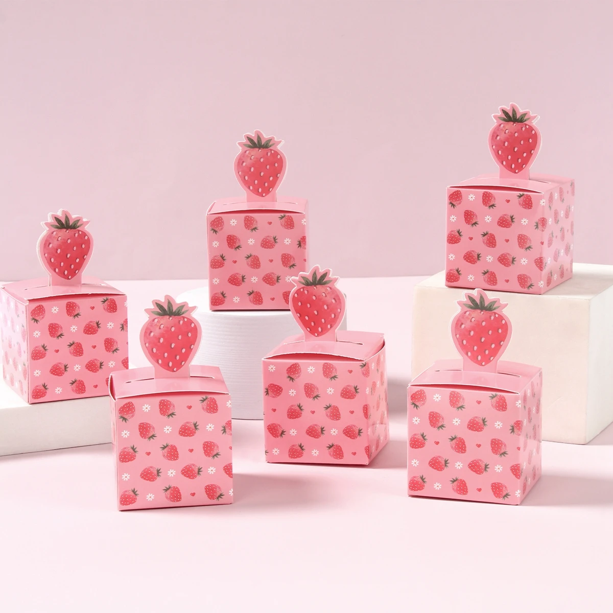 Strawberry Candy Box Strawberry Party Favor Party Supplies Goodie Bags Birthday Party Gift Boxes Girls Birthday Party Decors