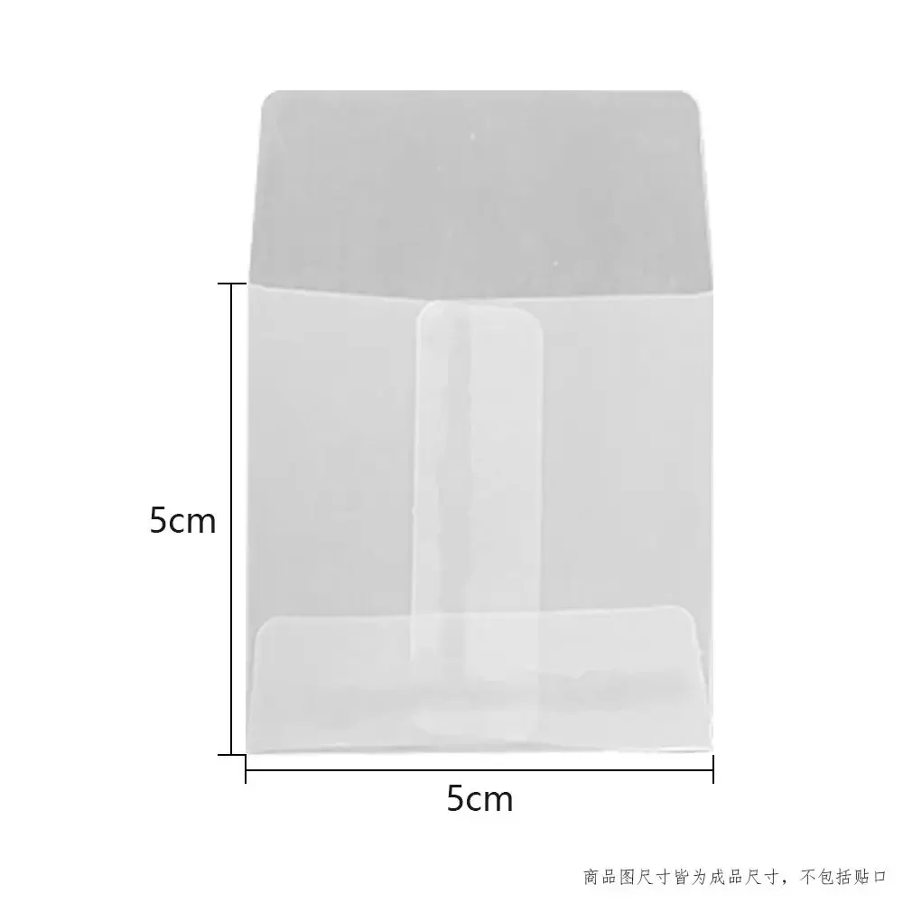 50pcs/lot Translucent Mini Envelope Jewelry Storage Bag for Card Earring Necklace Gift Packaging Bags Wedding Wedding Envelopes image 3