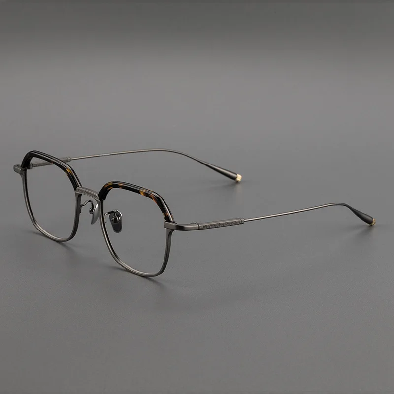 

Japanese retro literary pure titanium plate glasses frame men myopia business eyebrow line square frame glasses frame