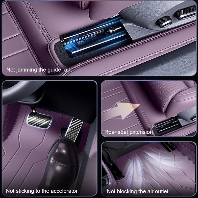 Custom Nappa Leather For MAZDA CX-6E EZ-60 2026 2027 Anti-Slip Car Foot Protect Mat Auto Luxury Waterproof Floor Pad Accessory