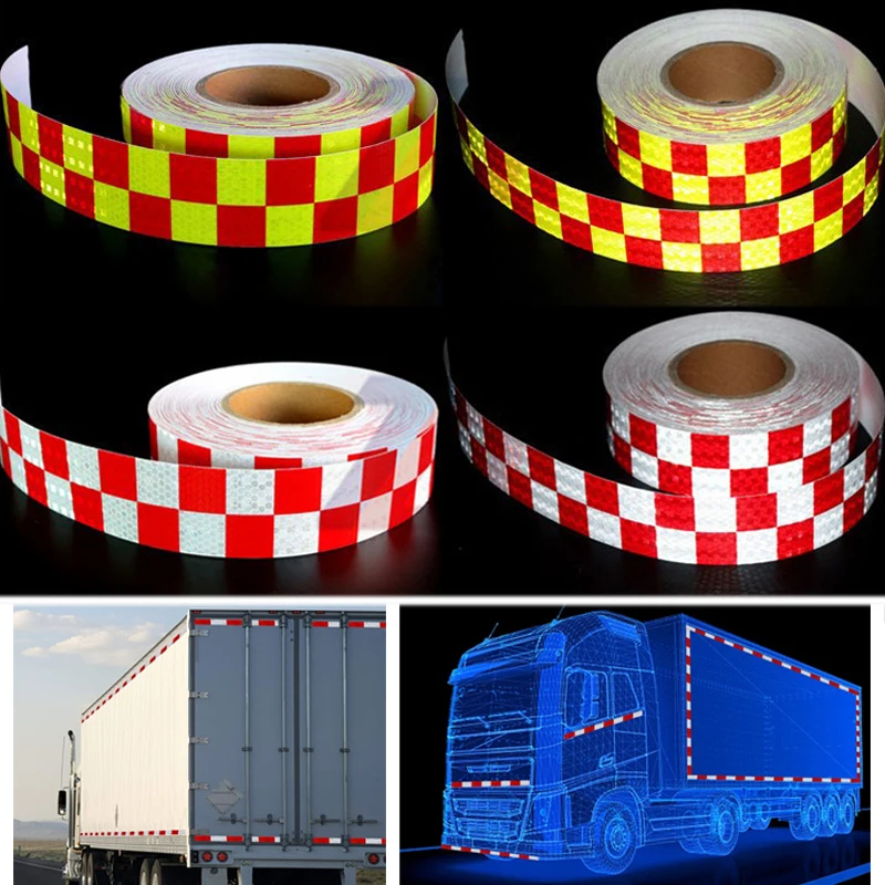 Safety Warning Conspicuity Reflective Tape Marking Film Sticker For Road Construction Caution Sticker