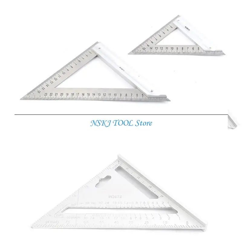 

L8RC Ruler Woodworking Measurement Tool Carpenter Square Tool Protractor Gauge