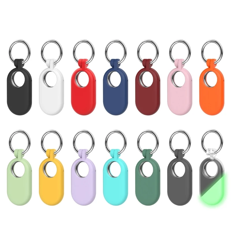 Q81F Suitable for Smarttag 2 Protective Case Silicone Keychain Pet Dog Locator Positioning Housing Anti-Scratch Cover