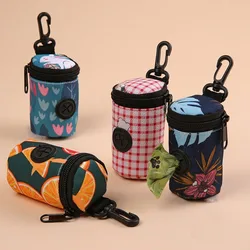 Hangable Dog Poop Bag Dispenser Portable Zipper Waste Bag Holder Cute Dogs Walking Accessory Garbage Bags Organizer Pet Supplies